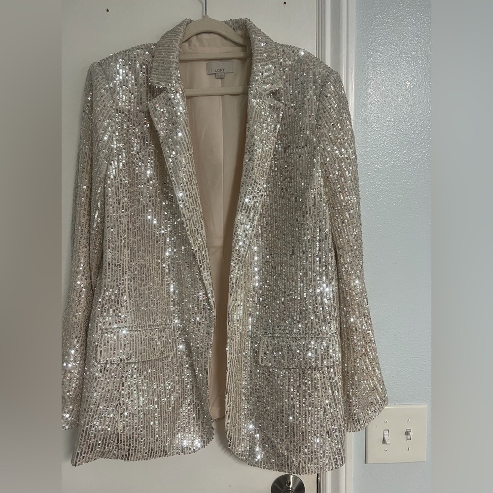 LOFT Shimmering cream color Women's Blazer